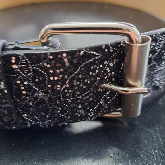 New Black & Silver Sparkly Belt - Picture 1 of 6